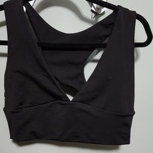 Plunge cropped top